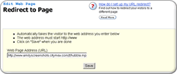 redirect page